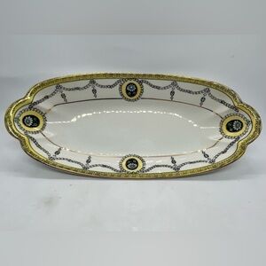 Antique Noritake Morimura N1179 Oval Vegetable Dish with Gold Accents